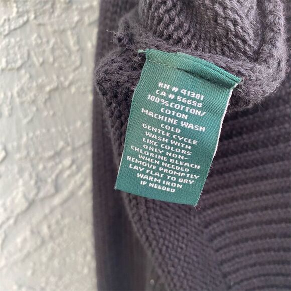 Lauren Ralph Lauren Women's Black Fringe Pullover Sweater Size M - Picture 12 of 13